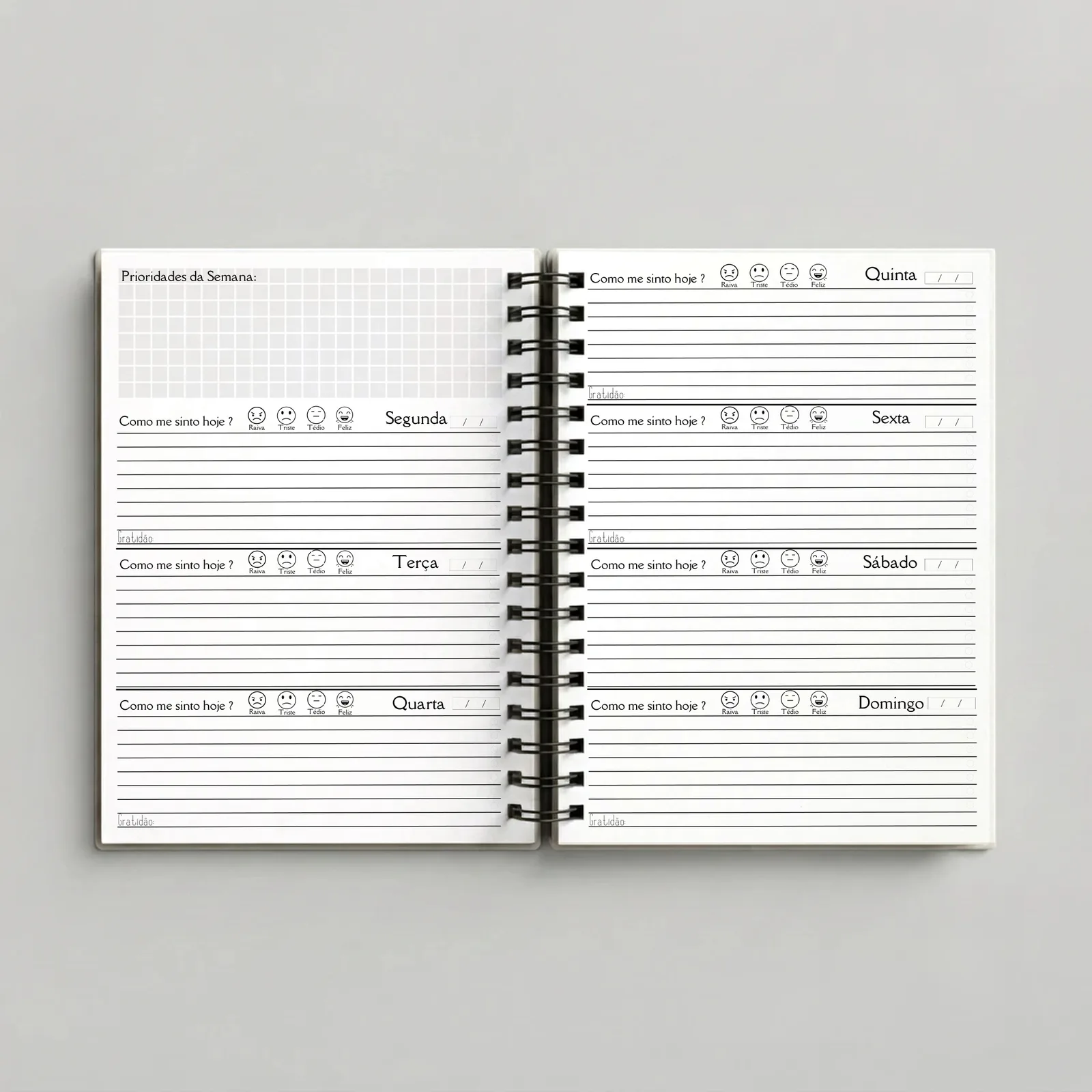Planner Muu – White Muu, páginas internas