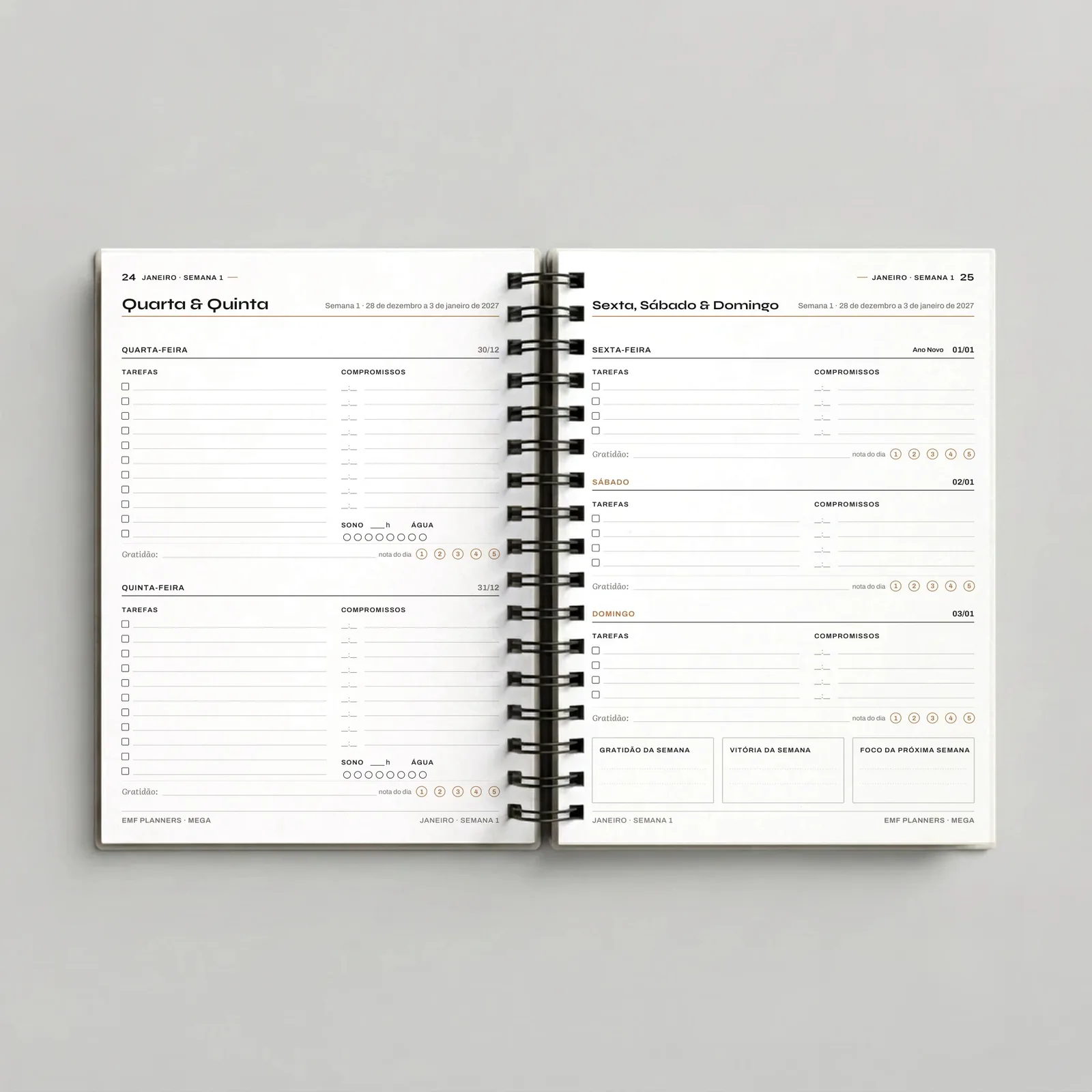 Planner Ônix – Ônix, páginas internas