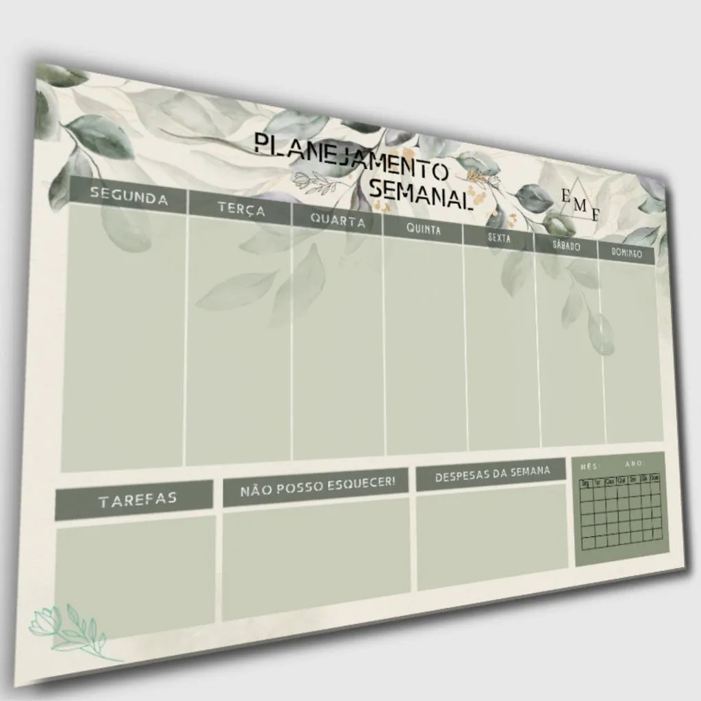 Planner Semanal Floral, capa