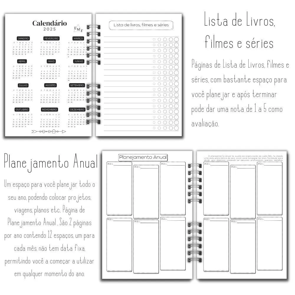 Planner Alta Performance, páginas internas